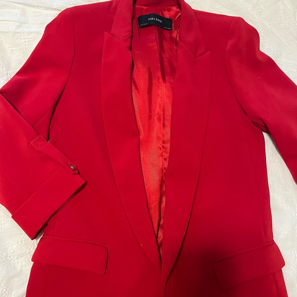Red Blazer from Zara. Perfect for work or a night out for a red blazer moment!